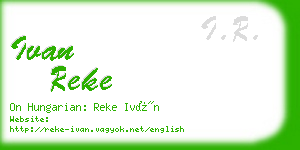 ivan reke business card